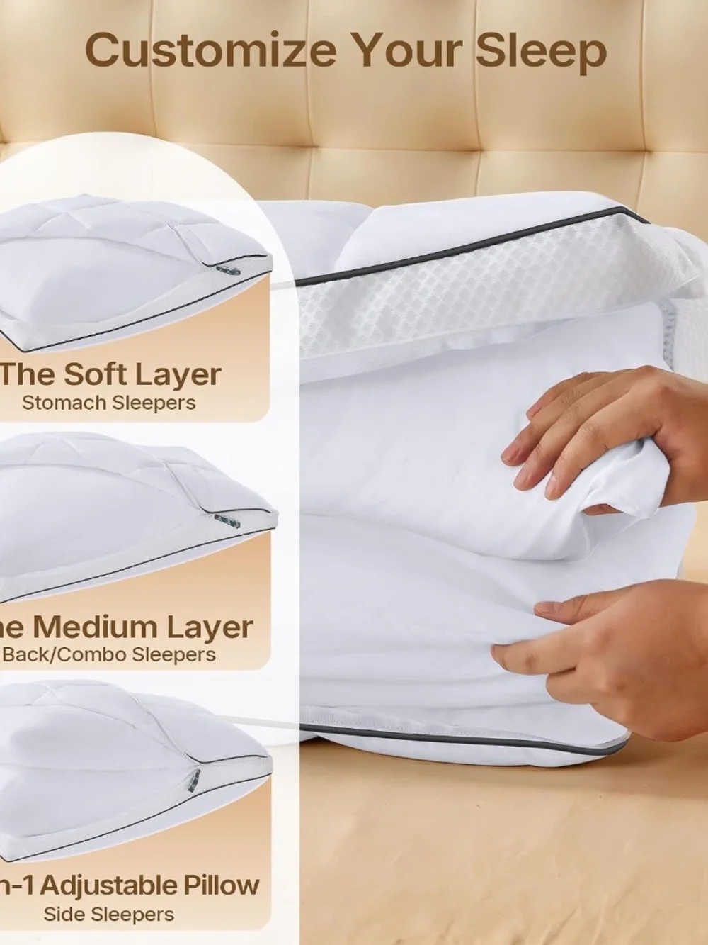 Standard Size Pillow - Luxury Adjustable Hotel Collection, NEW IN PACKAGE